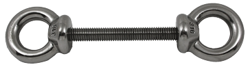 Allpa Schraube Mit Doppeltem Niro Auge, A=100mm, B=10mm, C=22mm, D=145mm