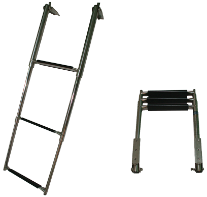 Allpa Niro Teleskopische Badeleiter, 3-Stufen Mit Kunststoff Bekleidet, Max. Rohr Ø32mm