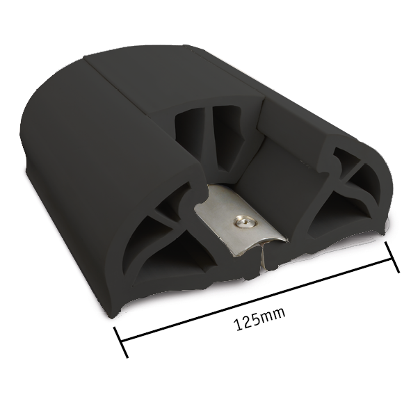 allpa PVC stootlijst 'Bumper', B=125mm, zwart 12M