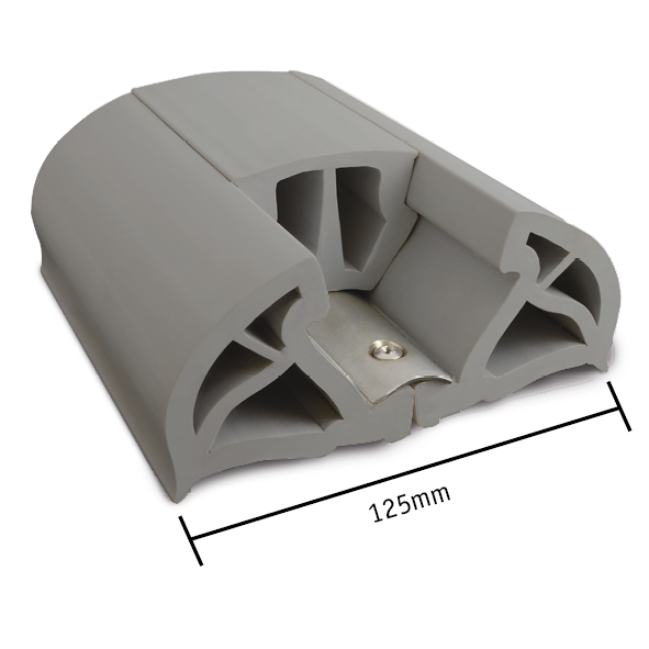 allpa PVC stootlijst 'Bumper', B=125mm, grijs 12M