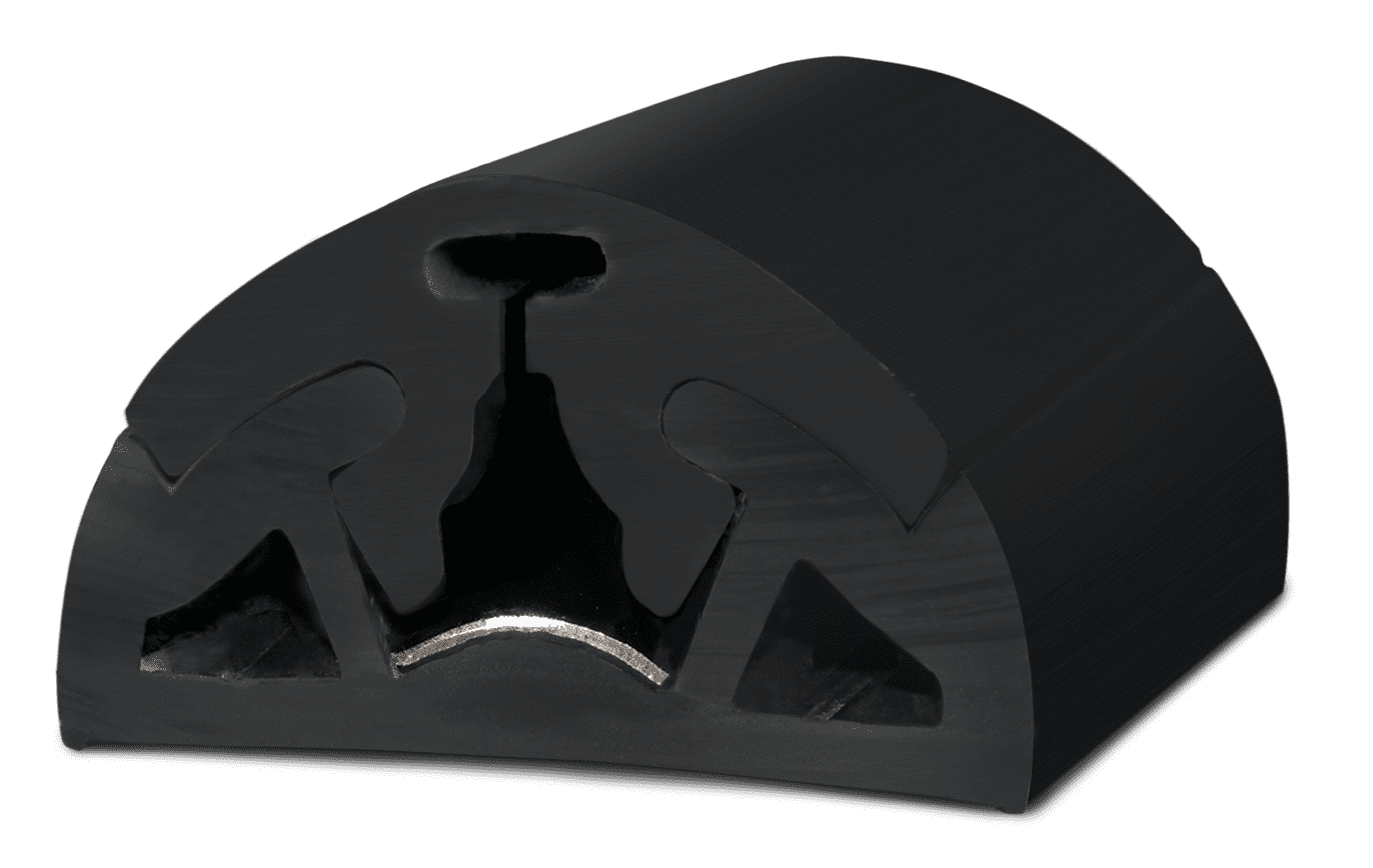allpa PVC stootlijst, B=65mm, zwart 12M
