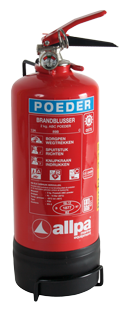 Allpa Pulverlöscher 2kg, Ø110mm, H=395mm (Feuerklasse A+B+C)