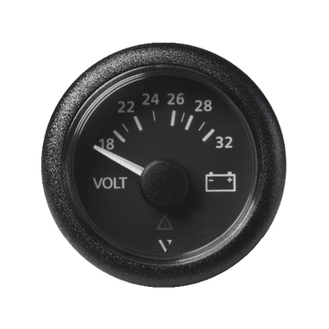 VDO Veratron VIEWLINE Voltmeter 18 – 32 V, Ø 52 mm schwarz oder weiß