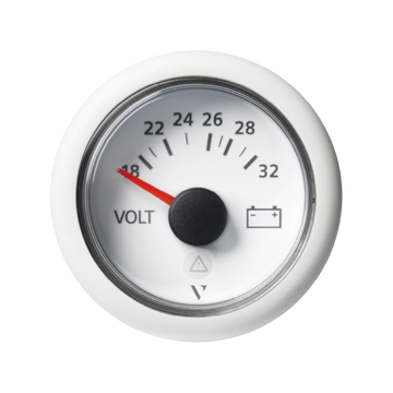 VDO Veratron VIEWLINE Voltmeter 18 – 32 V, Ø 52 mm schwarz oder weiß