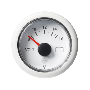 VDO Veratron VIEWLINE Voltmeter 8-16V, Ø 52 mm schwarz oder weiß