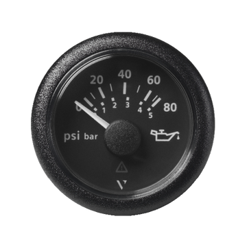 VDO Veratron VIEWLINE Motoröldruck Anzeige, 0-80 psi, Ø 52 mm weiß oder schwarz