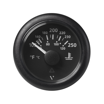 VDO Veratron VIEWLINE Kühlwassertemperatur Anzeige 105°F–250°F, Ø 52 mm schwarz oder weiß