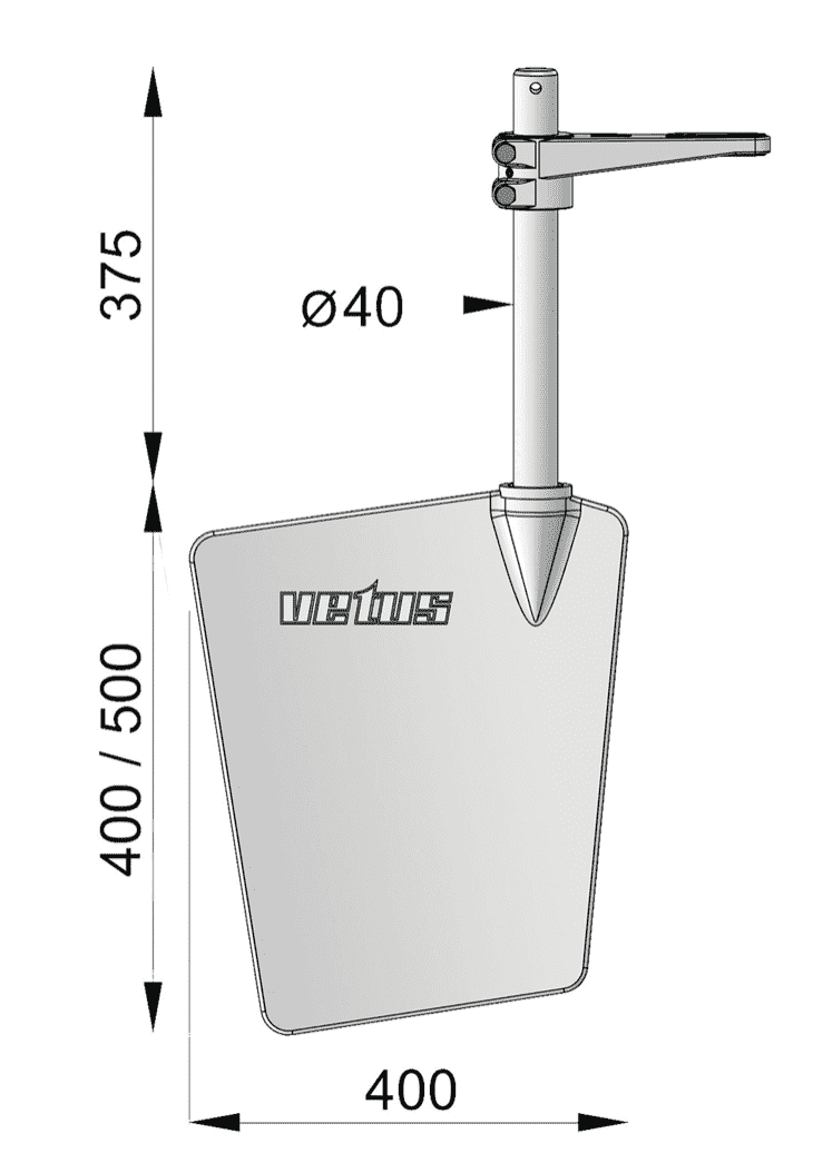 Vetus Ruder, L=400mm