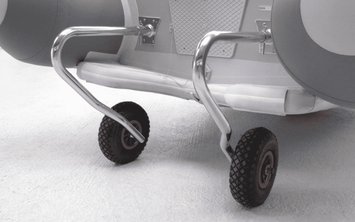 PLASTIMO Räder für Schlauchboote mit Stabilisatoren