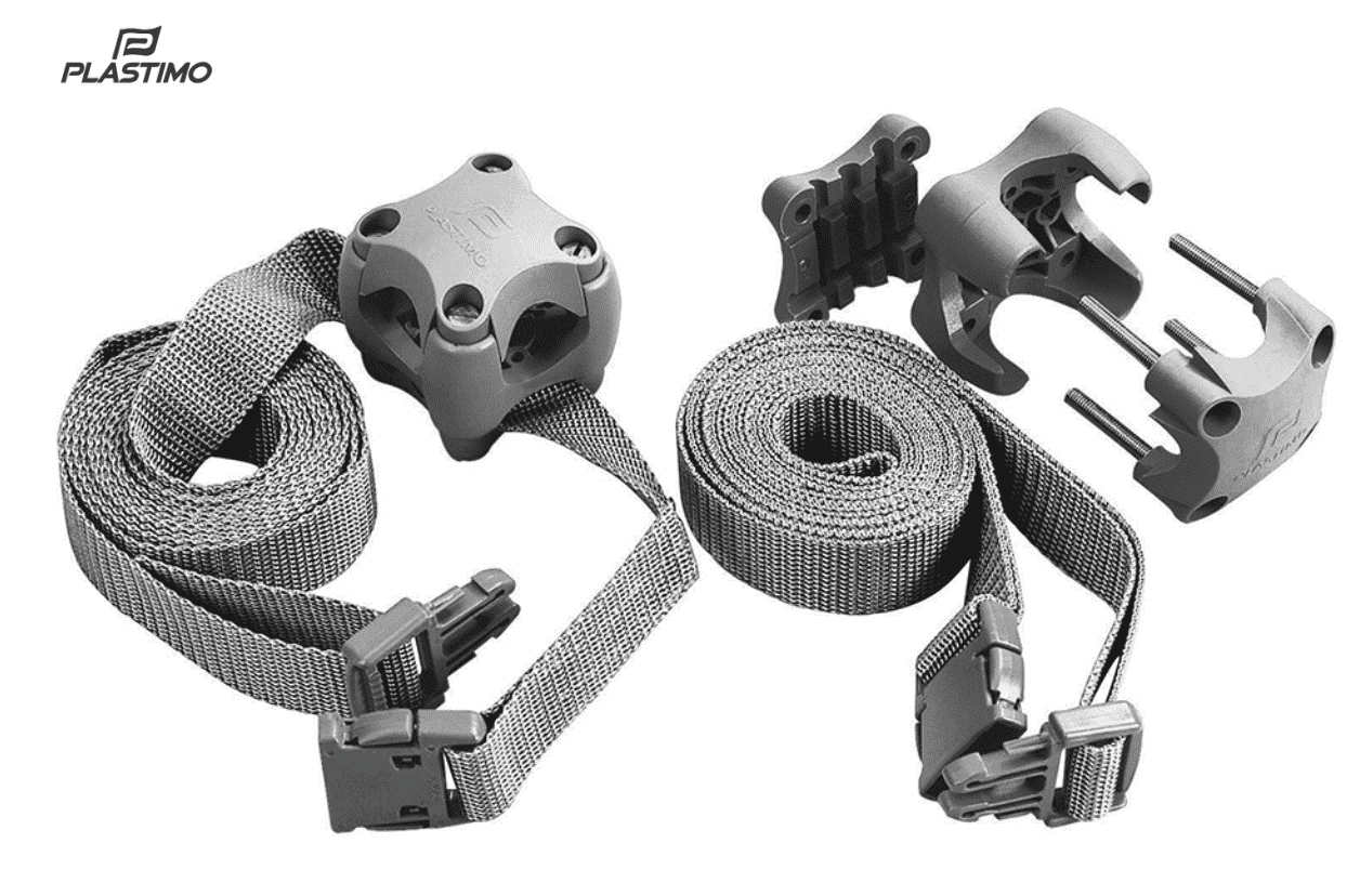 PLASTIMO Mehrzweckhalterung mit Gurt, dunkelgrau