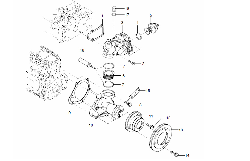 Vetus Wasserpumpe DT(A) Motoren
