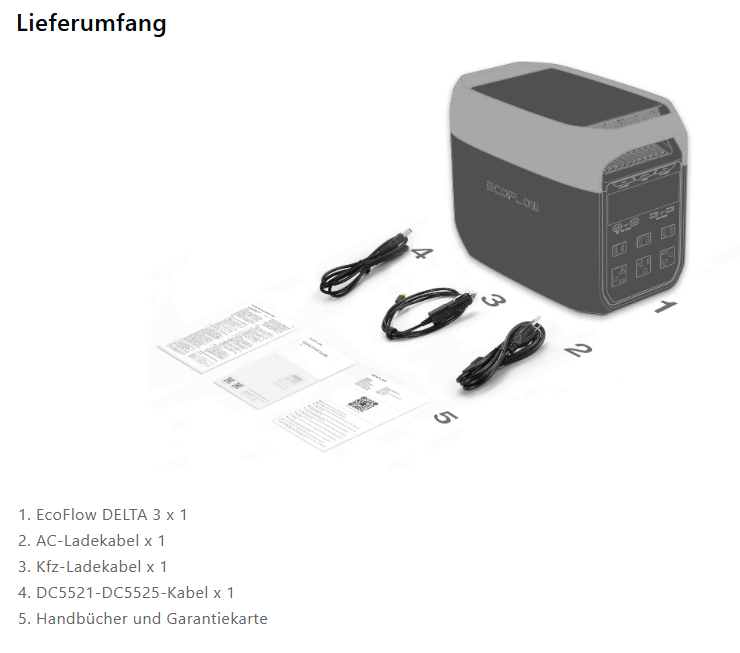 EcoFlow DELTA 3 Tragbare Powerstation