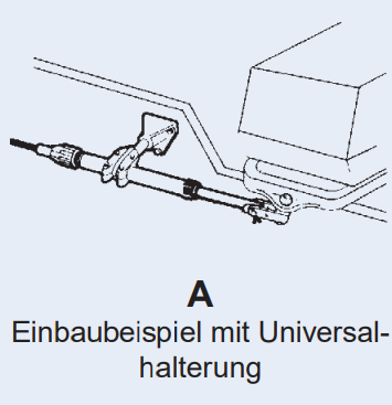 ULTRAFLEX Steuerkabelhalterungen, kurz S62 Stahl lackiert