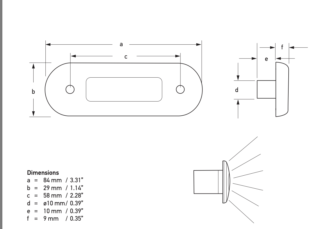 Hella Stufenleuchte Aufbau LED
