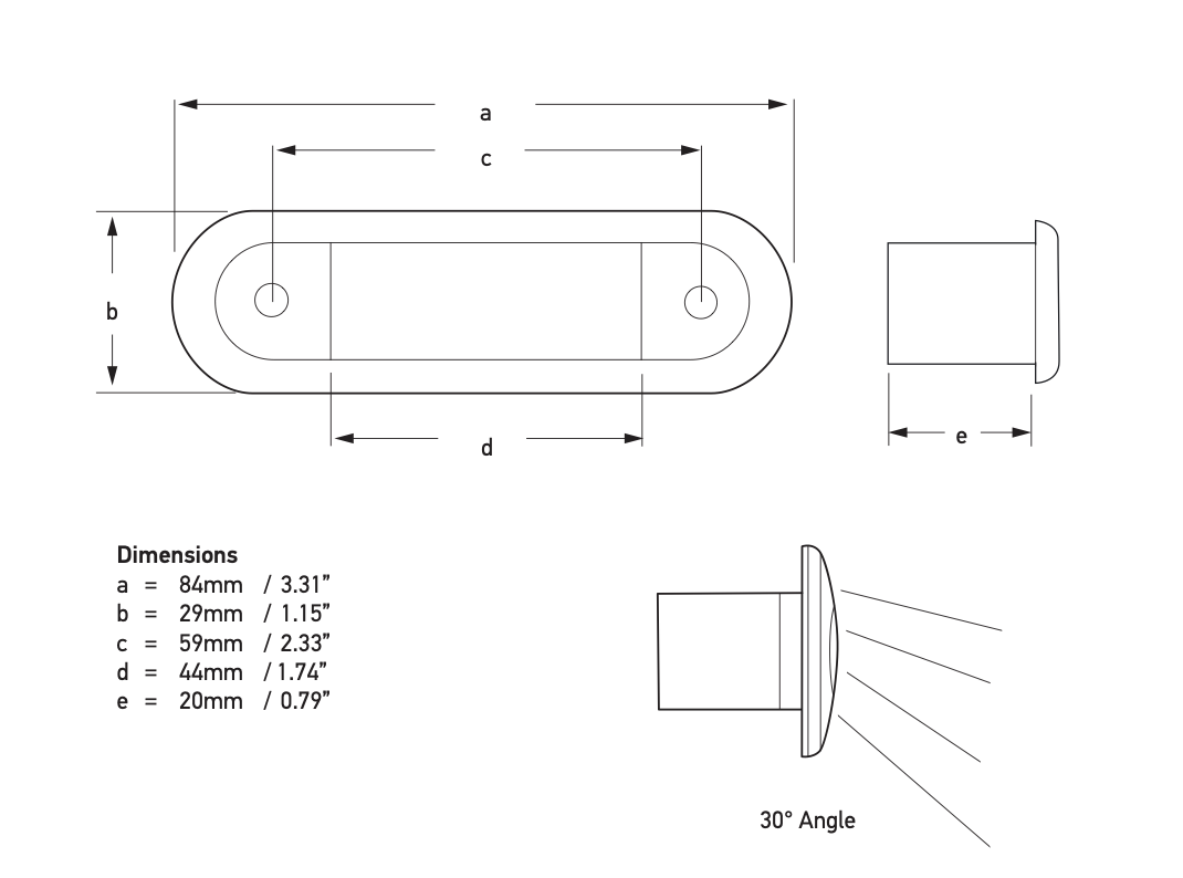 Hella LED Stufenleuchte weiß rostfrei poliert