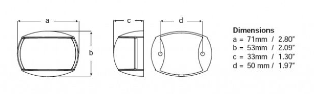 Hella NaviLed Compact Set Steuerbord & Backbord, weiß, BSH Zulassung, 120 mm Kabel