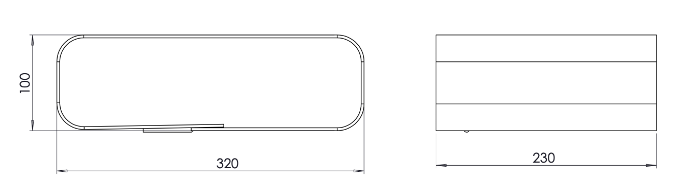 Isotherm O-Verdampfer Medium 320x230x100mm