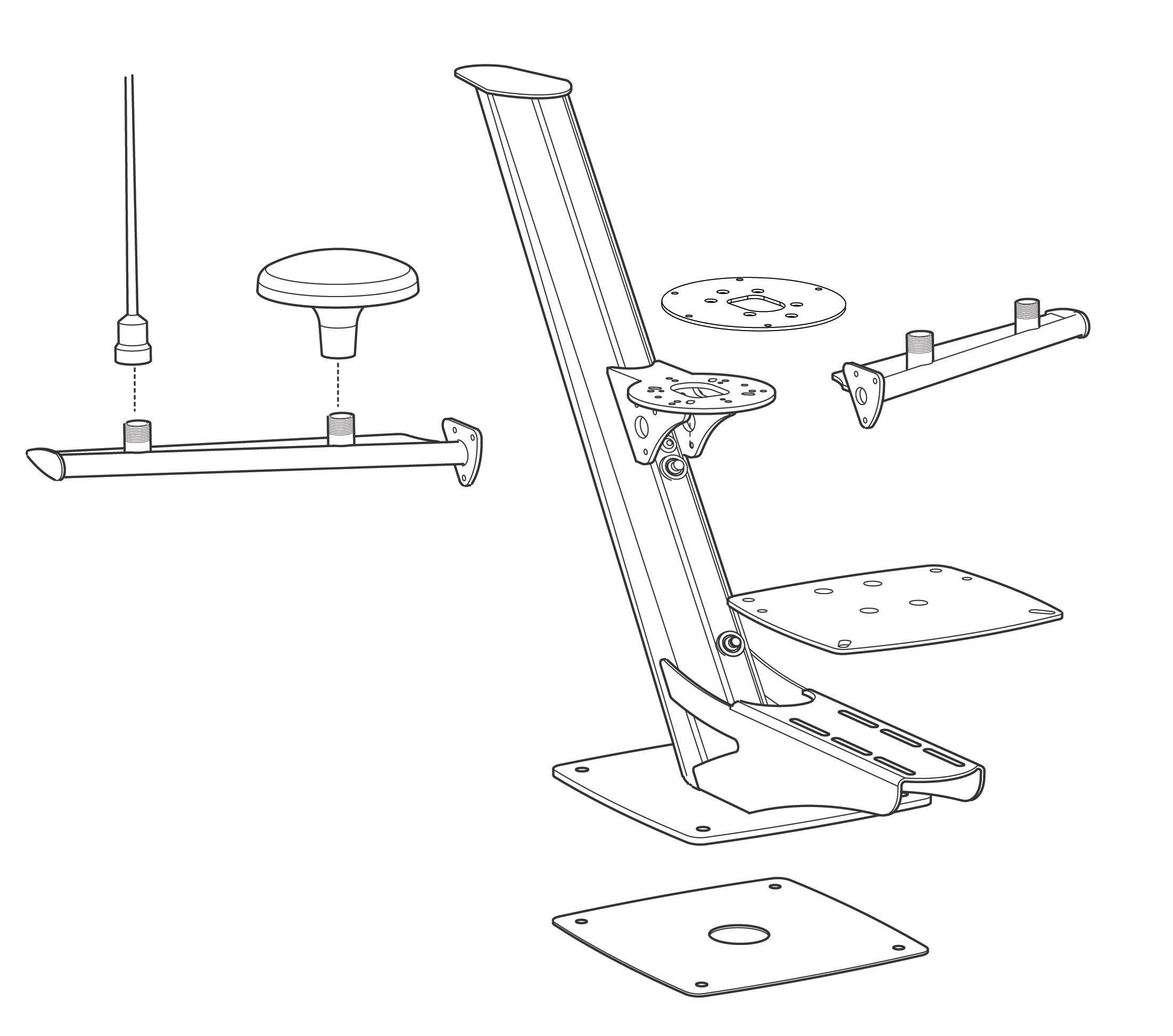 Scanstrut Tappered Radar Mast
