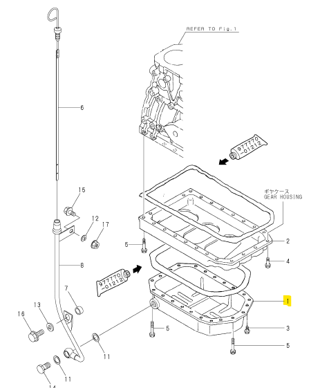 Yanmar Ölwanne 3JH3E 578,80 OEM 129270-01720
