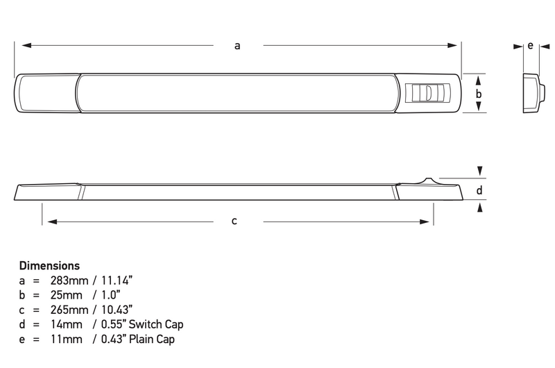 Hella LED Leuchte mit Schalter 12 Volt