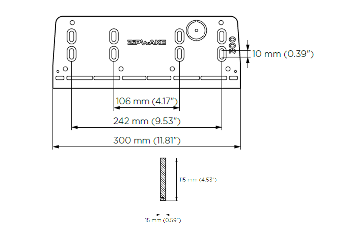 Zipwake Adapterplatte BTS 300