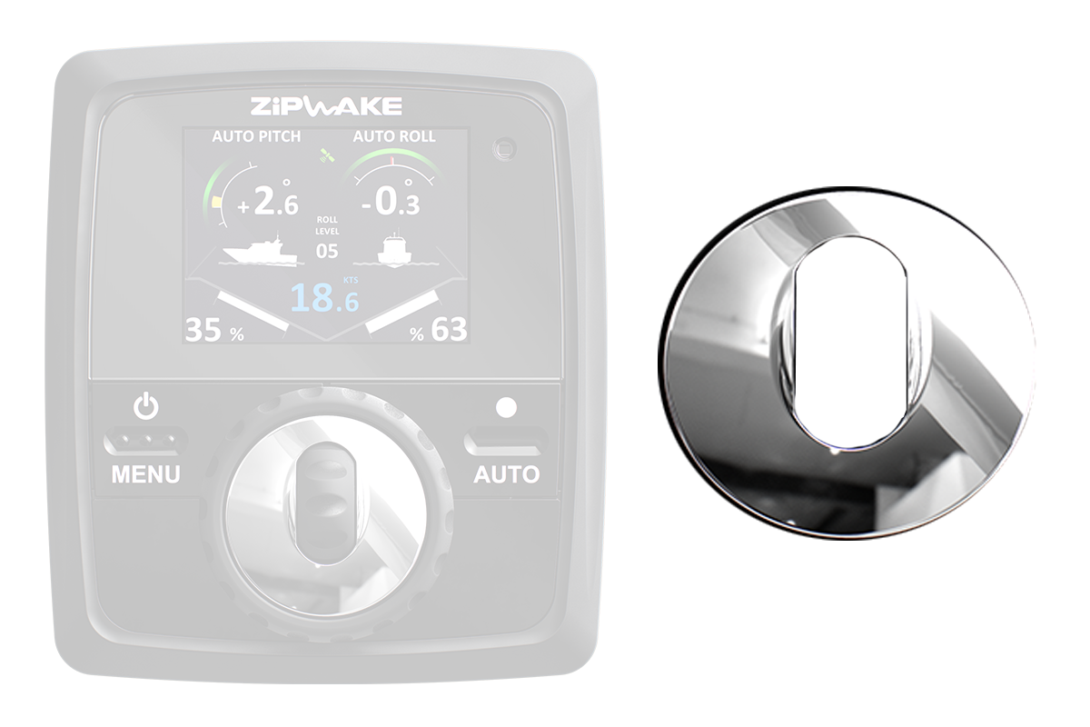 Zipwake Control Panel (CP) Chrom Kappe für Radsteuerung (2 Stück)