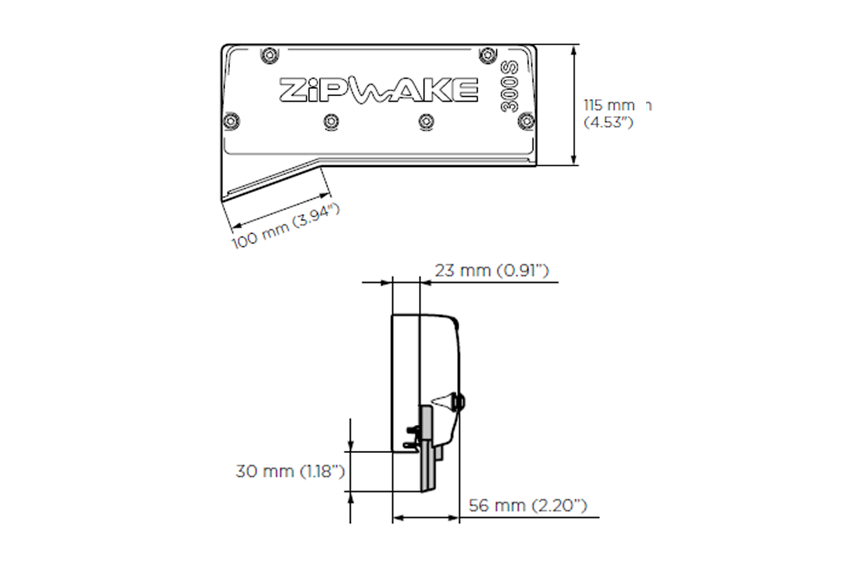 Zipwake Interceptor Serie S - IT300-S Chine Backbord