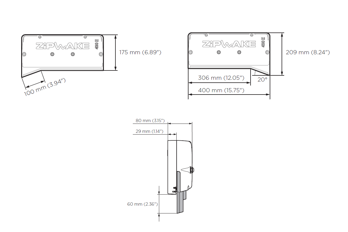 Zipwake Kit Box 400-E PRO ROUND R1000