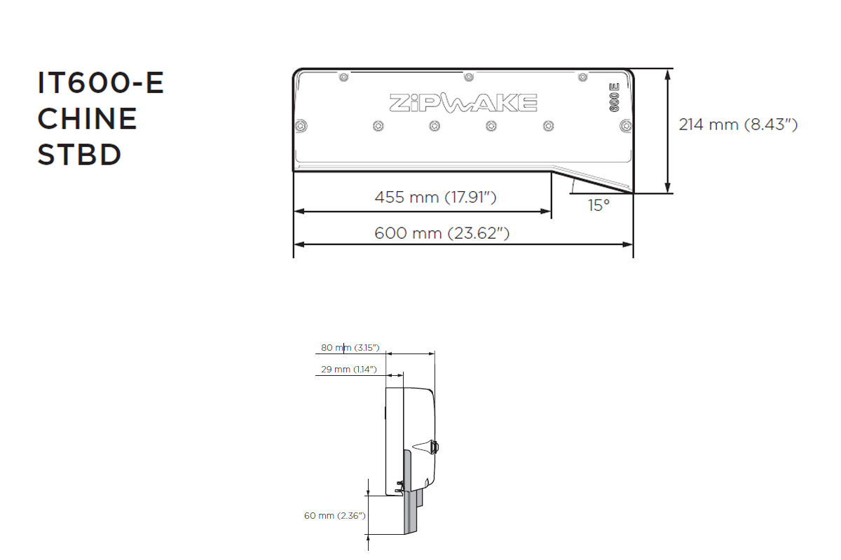 Zipwake Interceptor 600-E PRO TUNNEL R500