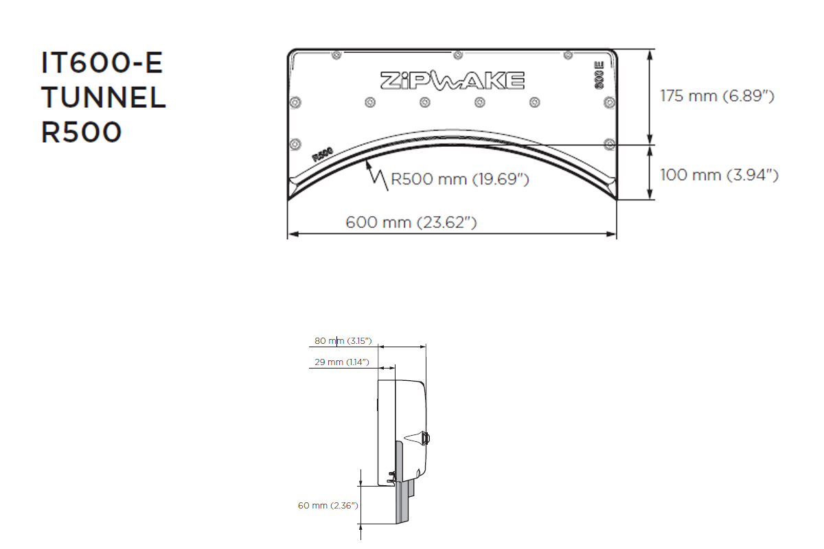 Zipwake Interceptor 600 E TUNNEL R600