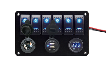 Allpa Gang Rocker Switch Panel Mit Voltmeter + Usb + Powersocket
