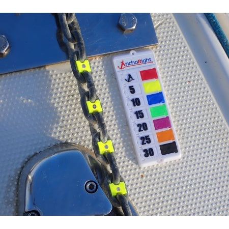 ANCHORIGHT Ankerkettenmarkierer-Set 6-12mm, 6/8/10 Farben à 5 Stück
