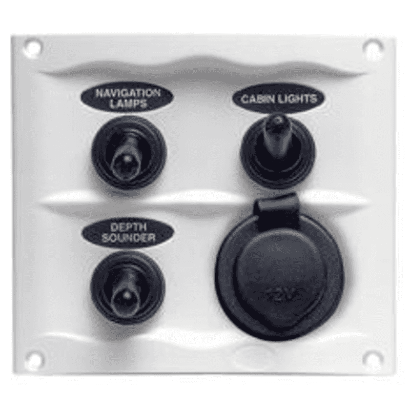 BEP Schalttafel DC Wasserdicht 3xOn/Off, weiß