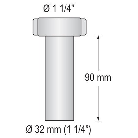 BARKA Waschbeckenauslass mit Gewinde 1-1/4'