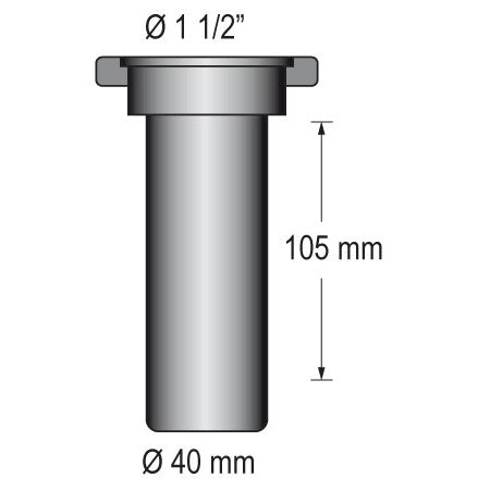 BARKA Waschbeckenauslass mit Gewinde 1-1/4'