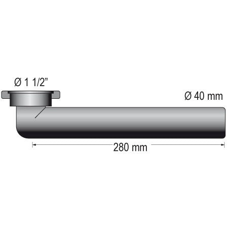 BARKA Waschbeckenauslass mit Gewinde 1-1/4'