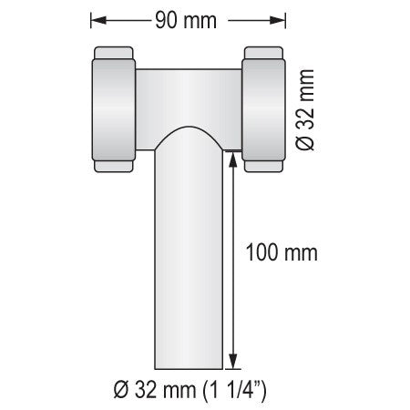 BARKA Waschbeckenauslass mit Gewinde 1-1/4'