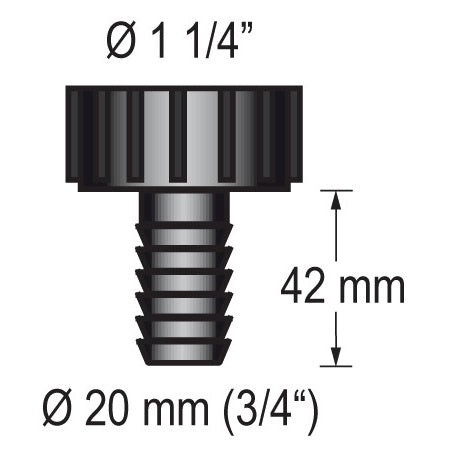 BARKA Waschbeckenauslass mit Gewinde 1-1/4'