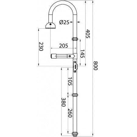Badeleiter mit Handlauf, klappbar A4 3/4-stufig