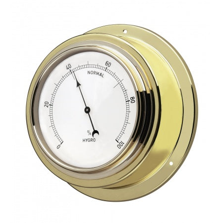 Hygrometer/ Uhr / Thermometer / Barometer Maritim Ms poliert Skala 95mm, 140x56mm