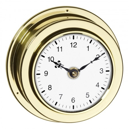Hygrometer/ Uhr / Thermometer / Barometer Maritim Ms poliert Skala 95mm, 140x56mm
