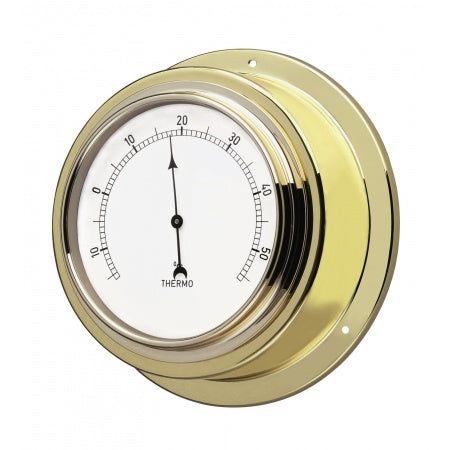 Hygrometer/ Uhr / Thermometer / Barometer Maritim Ms poliert Skala 95mm, 140x56mm