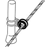 BARTON Relingleitöse Reffleinenleitöse Relingsöse für 25/30 mm Reling, Tau Ø max. 16 mm