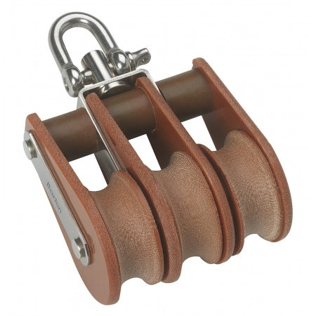 BARTON TUPHblox Dreifachblock 20-64mm, Seil 8-16mm, Wirbelschäkel / Unterbügel