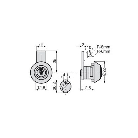 BURG-WÄCHTER Hebelschloss ZS81 ZnNi Klemmbereich 1-2mm SB-Pack