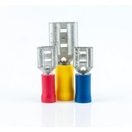 Crosseven Isolierte Flachsteckerhülse Blau 6,3 mm
