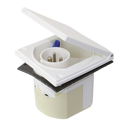 CEE Einbau-Wandstecker, mit Klappe 230V 3-polig