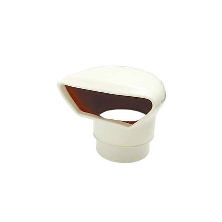 Lüfterhutze, flach PVC Höhe 100-132mm, Einbaumaß 76-102mm