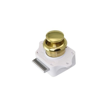 Druckknopfschnäpper Ms für Türen 15-22mm, rund Chrom/poliert