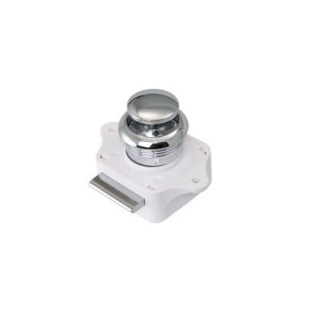 Druckknopfschnäpper Ms für Türen 15-22mm, rund Chrom/poliert
